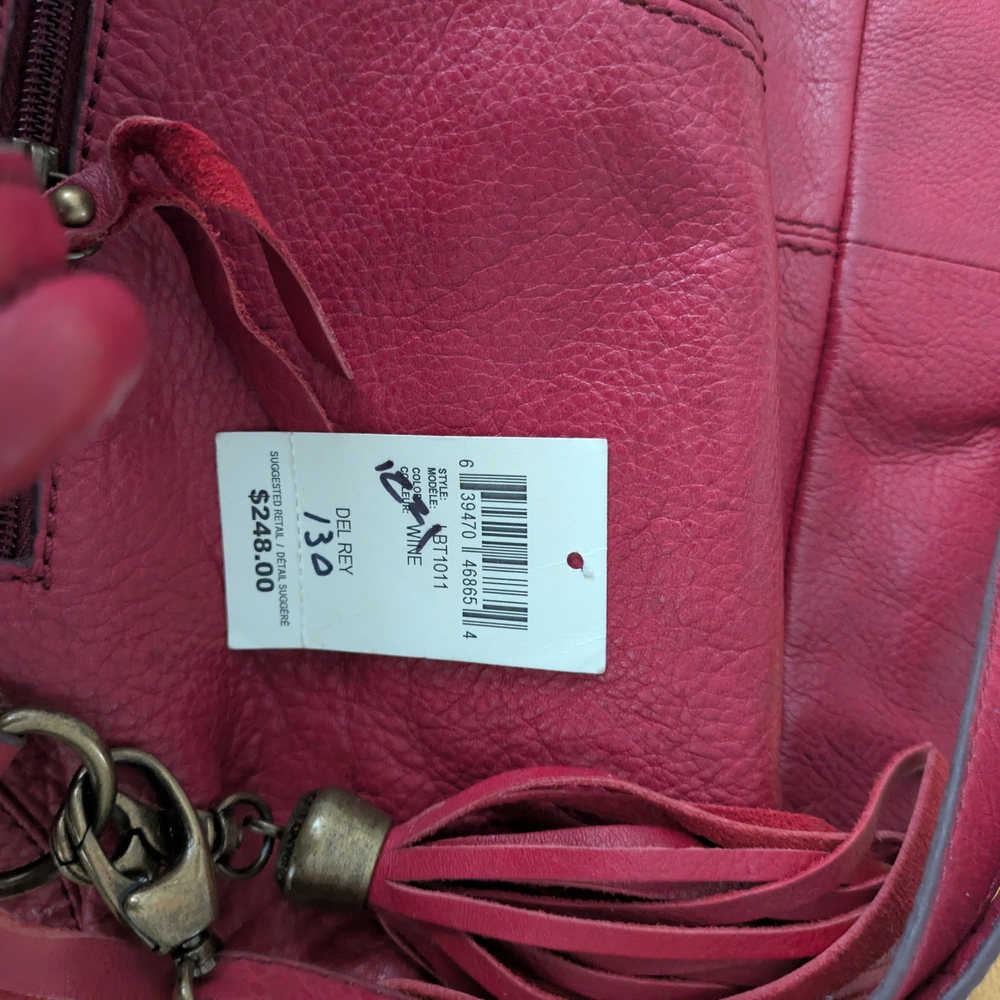 Lucky Brand Pebbled Crossbody Bag in Red